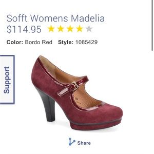 Sofft Medelia Heels in Bordo Red